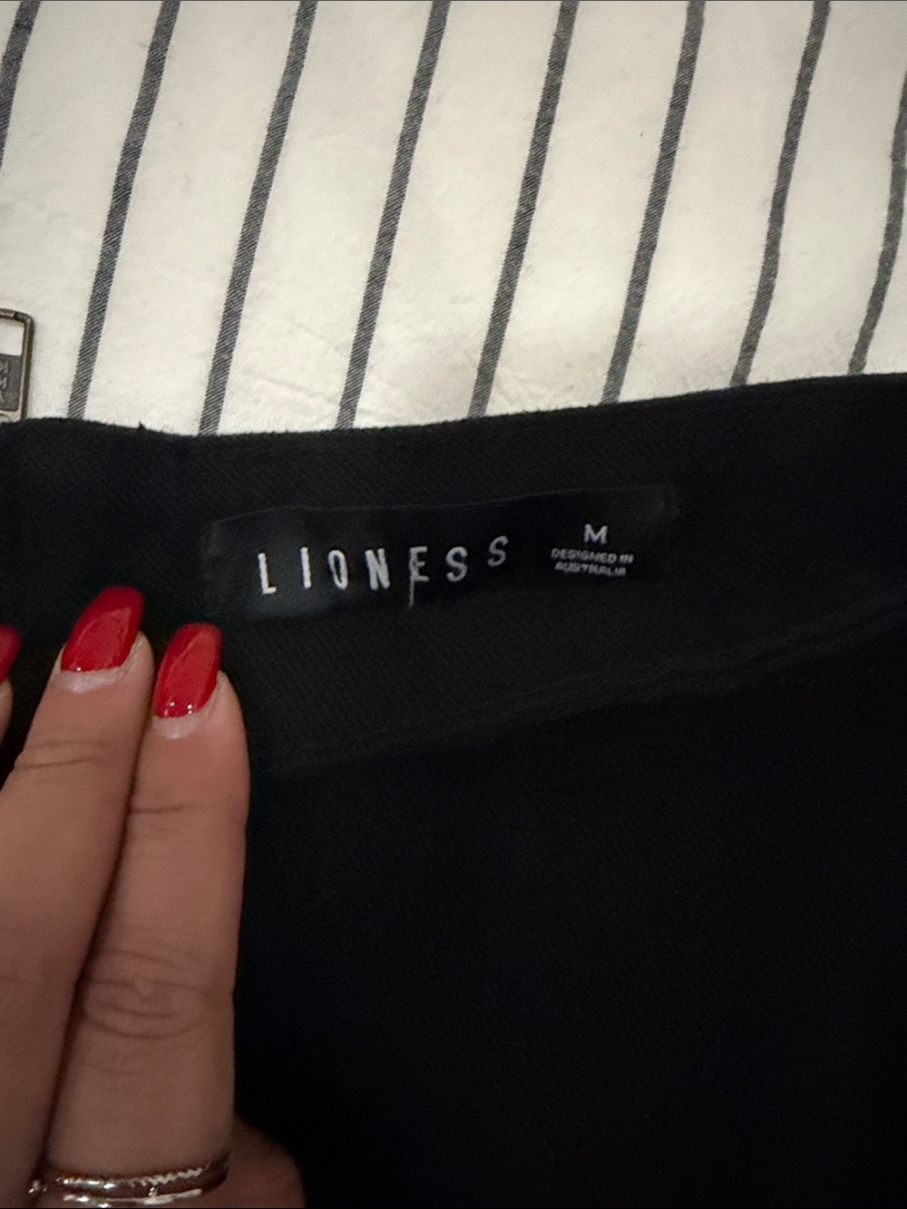 Lioness Black Mini Skirt with Side Slit - Picture 2 of 3
